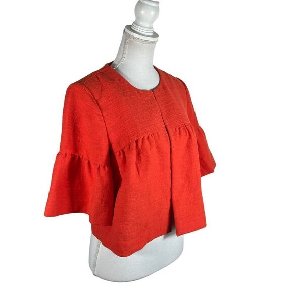 Ann Taylor Loft Orange Boucle Jacket - Picture 3 of 8